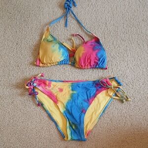 NWOT Lucky Brand Tie-Dye Bikini Swimwear